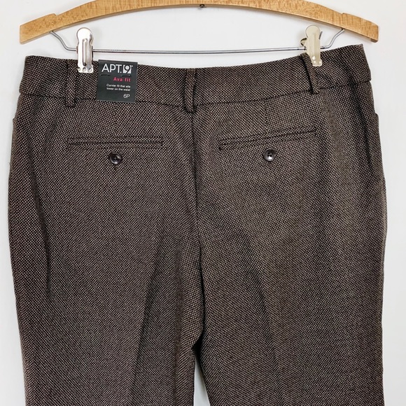 APT.9 Petite Brown Taupe Ava fit Pants Size 6P - Picture 4 of 8